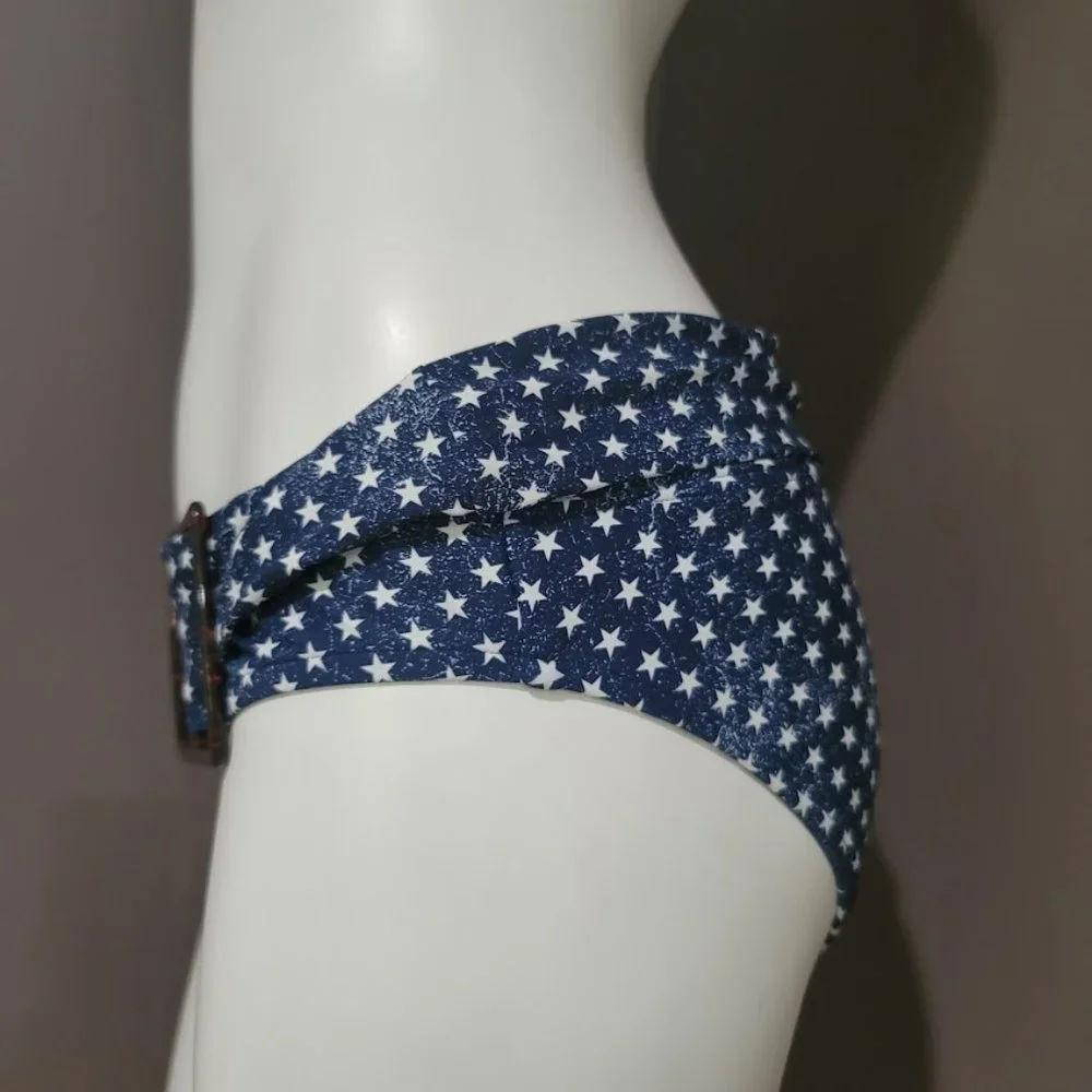 WeWoreWhat Annie Star-Print Hipster Bikini Bottom Blue